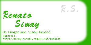 renato simay business card