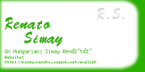 renato simay business card